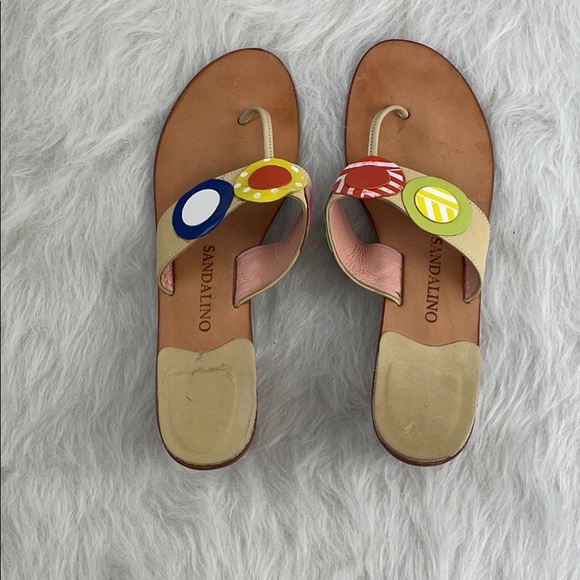 Sandalino Sandals Size 9 Colorful FlipFlop Sandals - Picture 4 of 7
